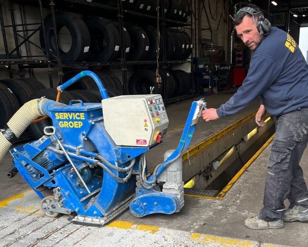 Restauratie werkplaatsvloer